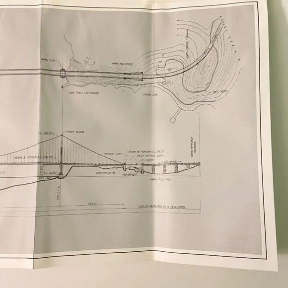 Vintage Golden Gate Bridge Brochure and Map Collectible Travel Souvenirs - Picture 9 of 12